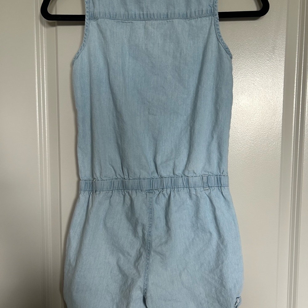 7 For All Mankind Light Blue Denim Sleeveless Romper - Picture 4 of 4